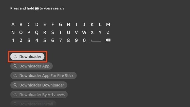 search for and select downloader