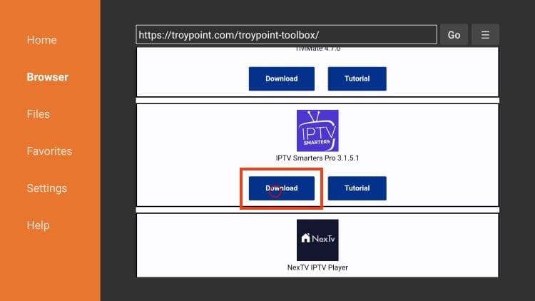 click download iptv smarters pro