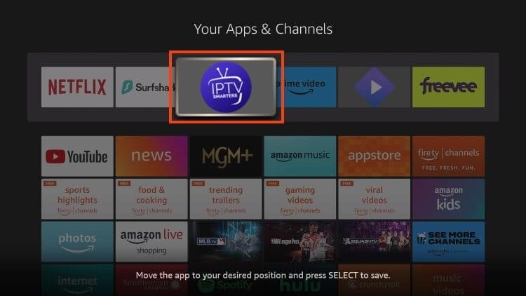 drop app at the top of your apps list